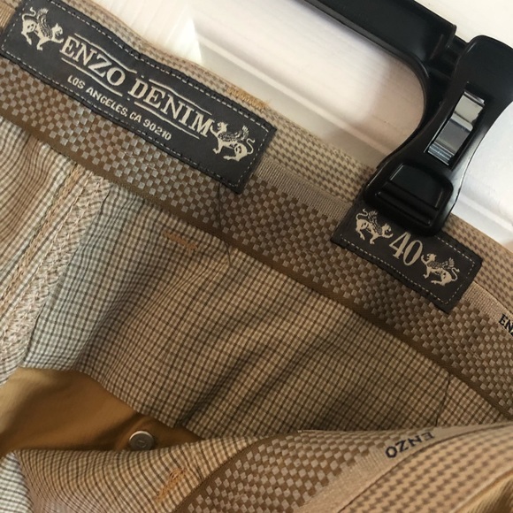ENZO denim Men’s 40 tan pants - Picture 1 of 3